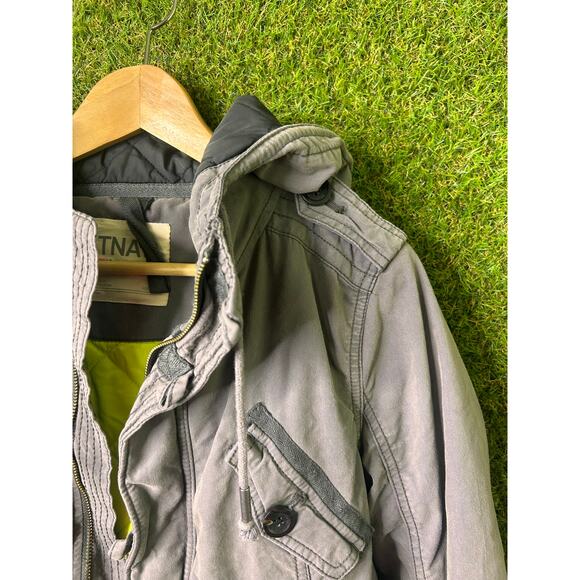 Aritzia TNA Platoon Military Utility Hooded Jacket Lightweight Cotton Blend Sz S - Picture 2 of 13